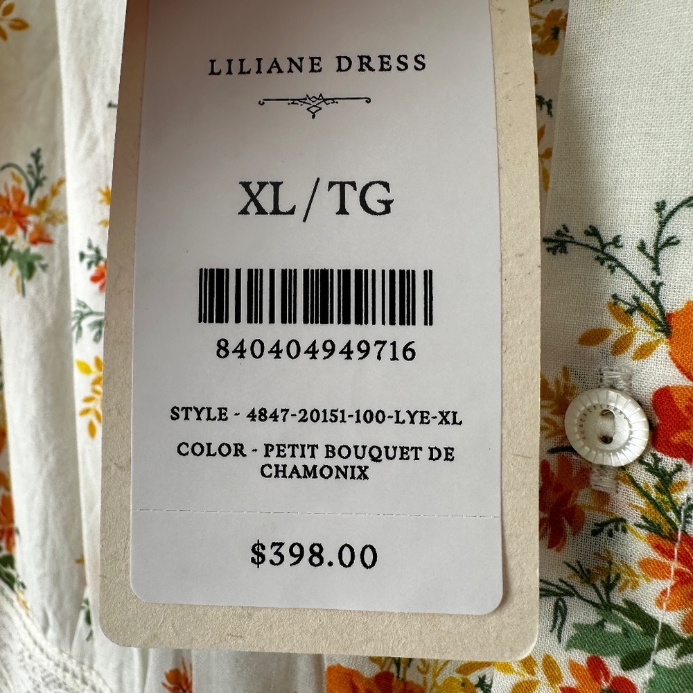 Doen Lilliane Dress Petit Bouquet de Chamonix Size XL NWT - Picture 13 of 13